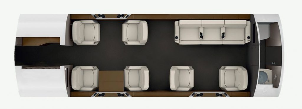 Bombardier Challenger 650 view for Nashville charter