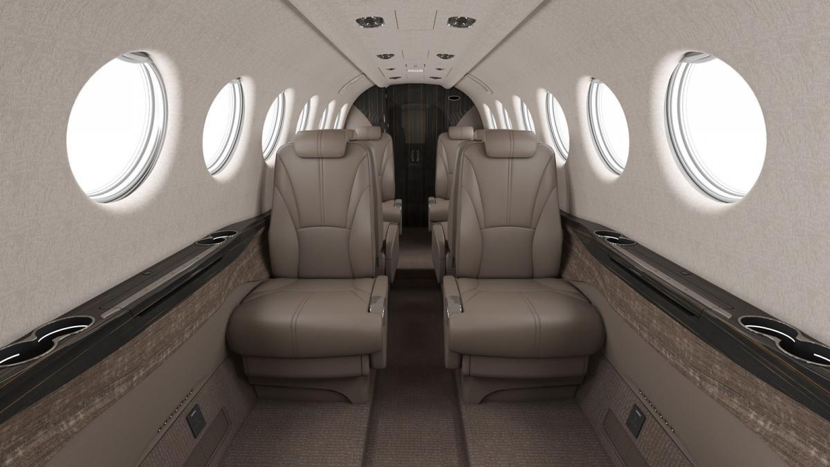 Beechcraft King Air 360 cabin for Nashville charter