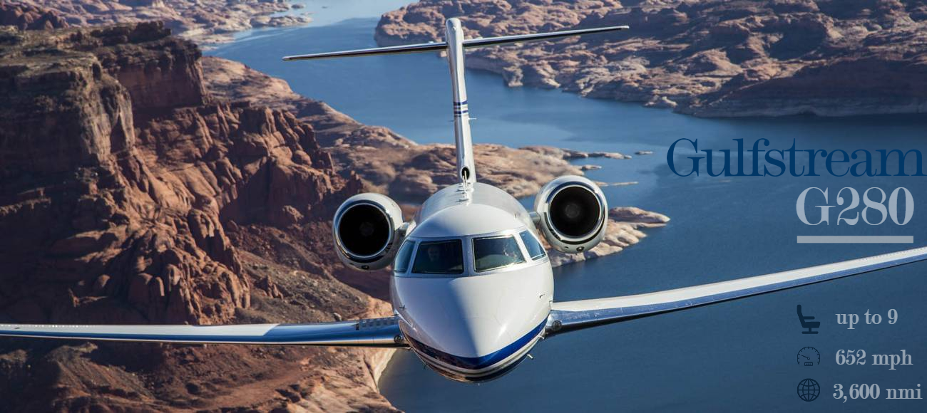 Gulfstream G280 super midsize jet for Nashville charter