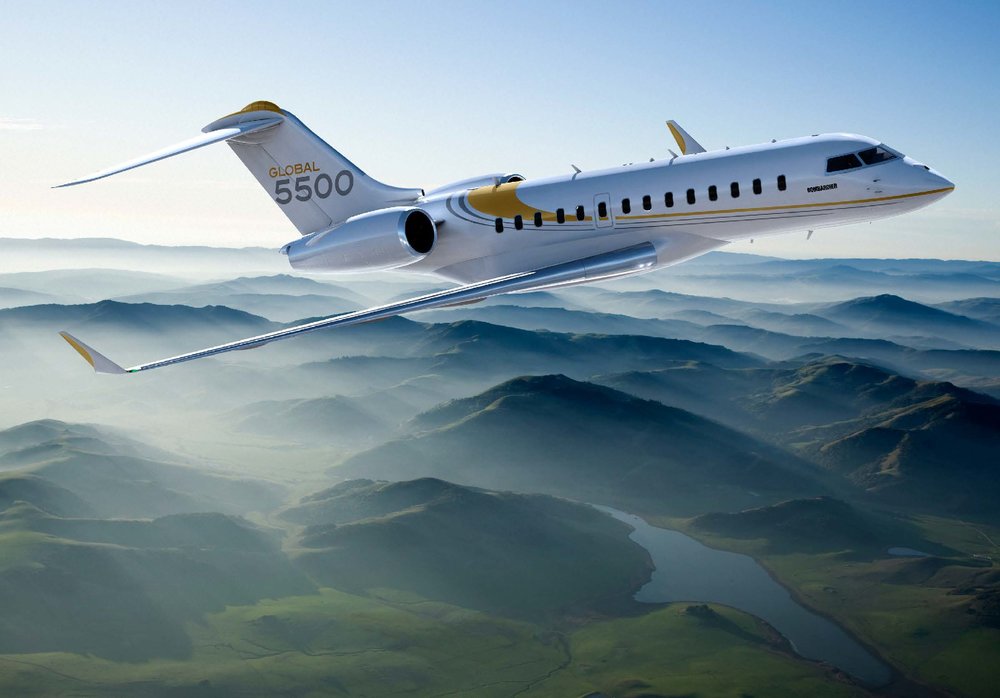 Bombardier Global 5500 cabin for Nashville charter