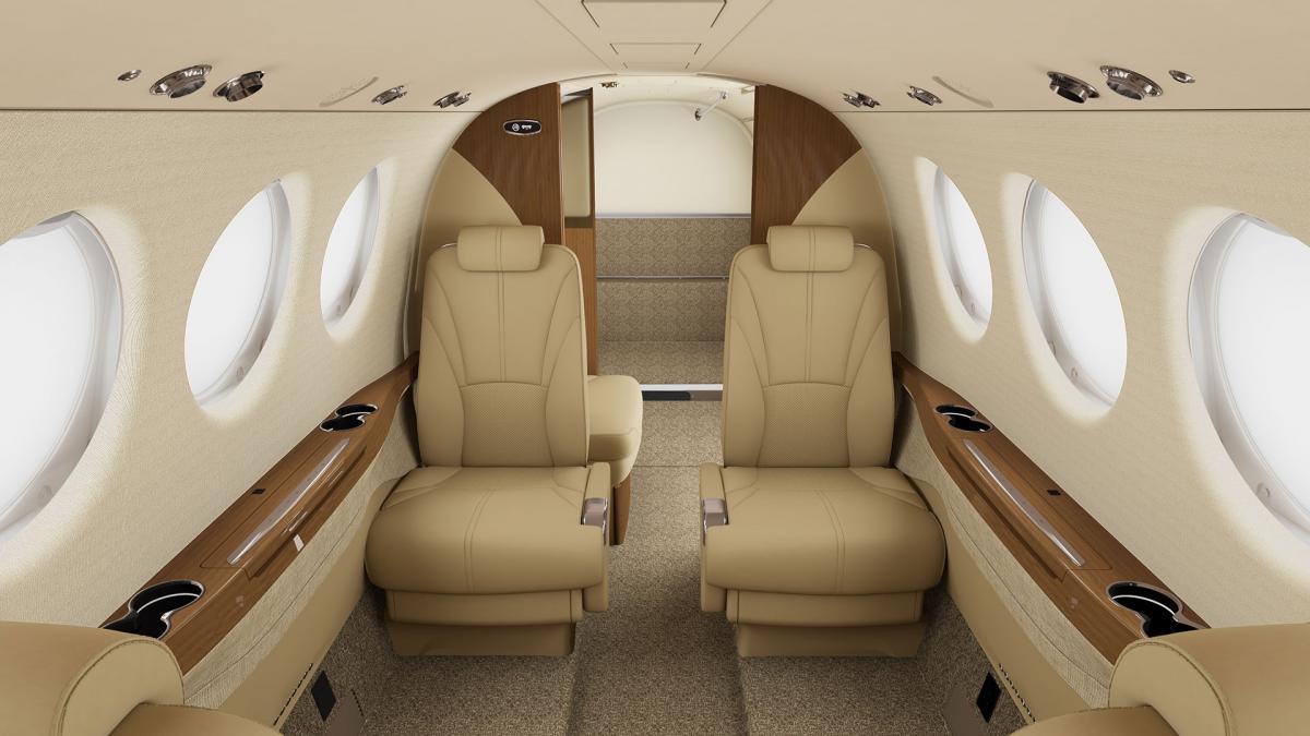 Beechcraft King Air 260 cabin for Nashville charter