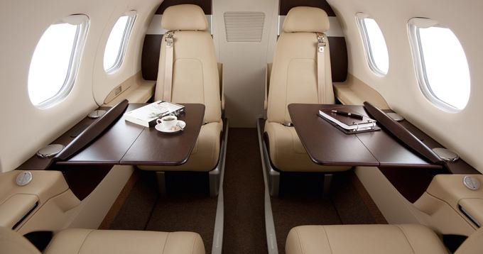 Embraer Phenom 100 cabin for Nashville charter
