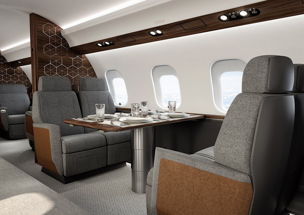 Bombardier Global 6500 cabin for Nashville charter
