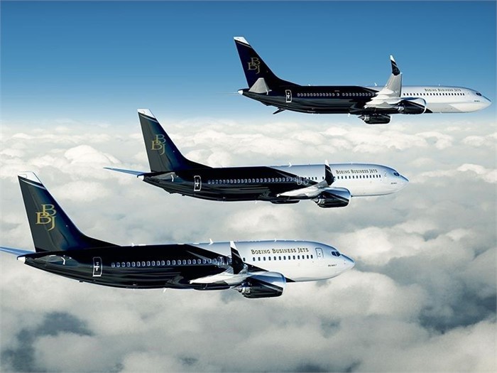 Boeing Business Jet (BBJ) view for Nashville charter