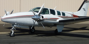 Beech Baron 58 cabin for Nashville charter