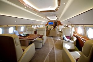 Airbus ACJ319 cabin for Nashville charter