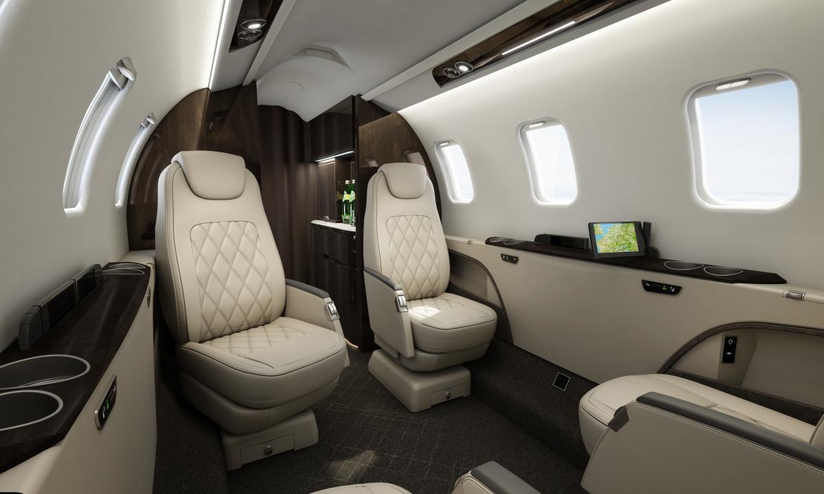 Learjet 75 cabin for Nashville charter