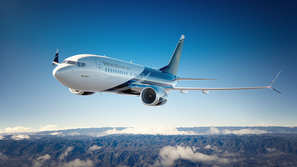 Boeing Business Jet (BBJ) cabin for Nashville charter