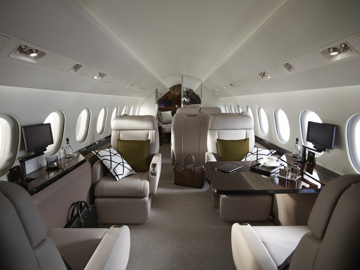 Dassault Falcon 900LX cabin for Nashville charter