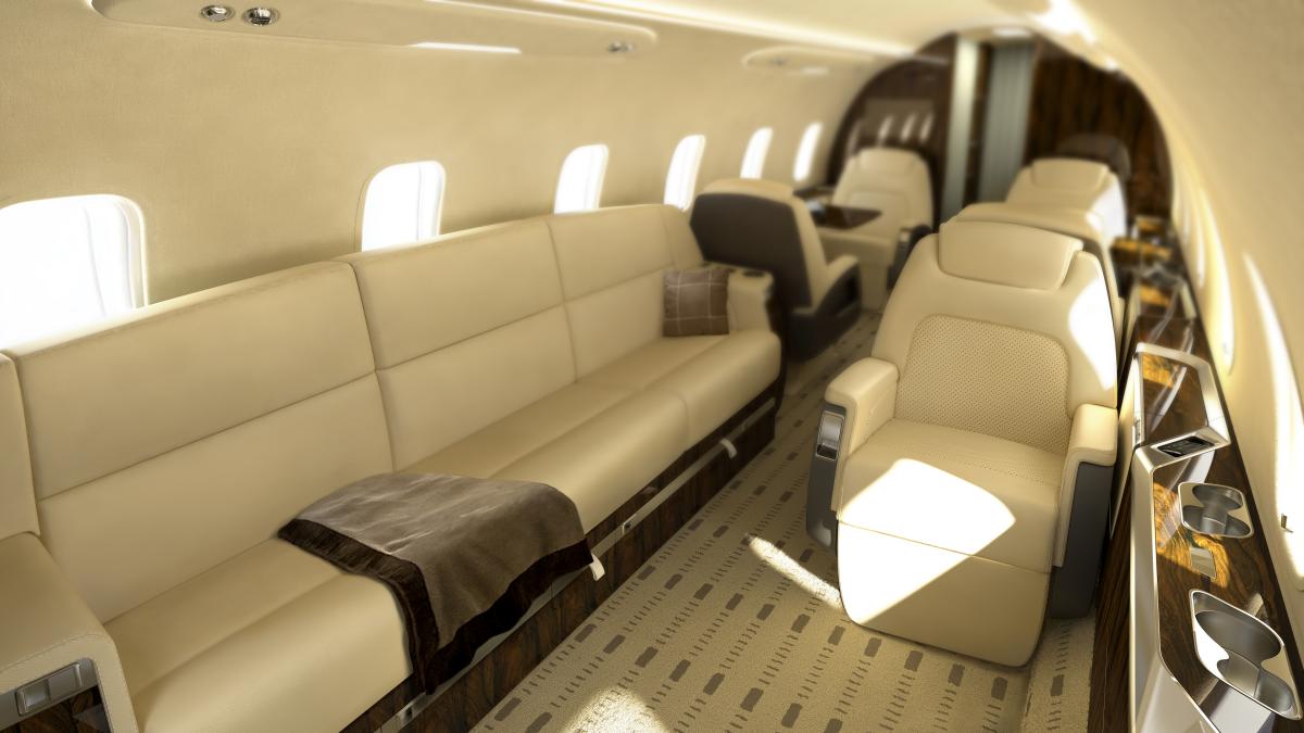 Bombardier Challenger 3500 cabin for Nashville charter